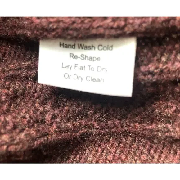 Joseph Abbound Mens Wool Burgundy Sweater V Neck XL